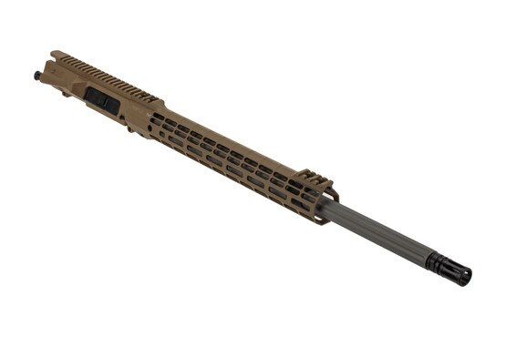 Aero Precision M5 barreled upper 6.5 creedmoor features a 22 inch barrel and FDE anodized finish